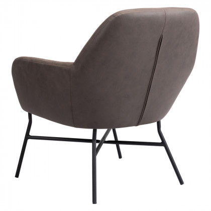 ZUO Hans Accent Chair - Vintage Brown/Matte Black