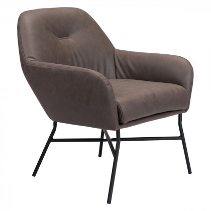 ZUO Hans Accent Chair - Vintage Brown/Matte Black