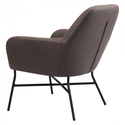 ZUO Hans Accent Chair - Vintage Brown/Matte Black