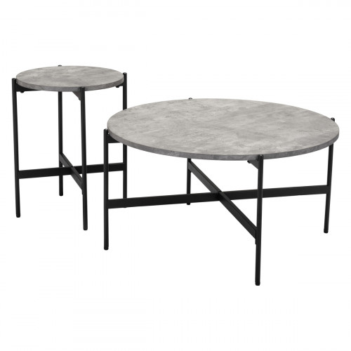 ZUO - Malo Coffee Table Set in Gray/Matte Black