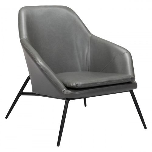 ZUO Manuel Accent Chair - Gray/Matte Black