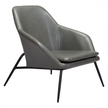ZUO Manuel Accent Chair - Gray/Matte Black