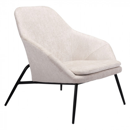 ZUO Manuel Accent Chair - Beige/Matte Black