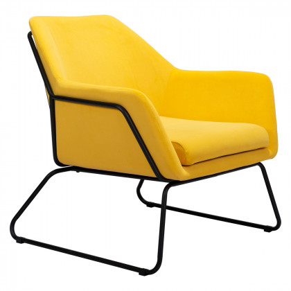 ZUO Jose Accent Chair - Yellow/Matte Black