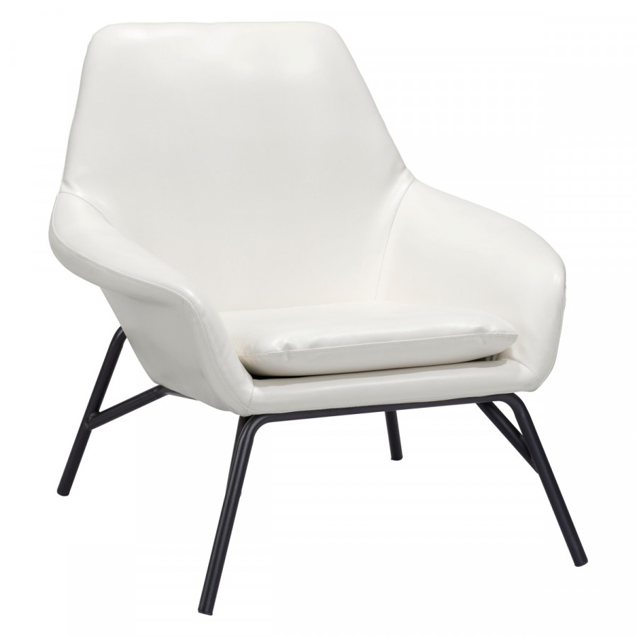 ZUO Javier Accent Chair - White/Matte Black