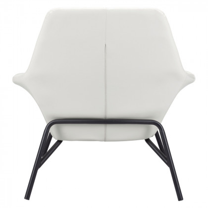 ZUO Javier Accent Chair - White/Matte Black