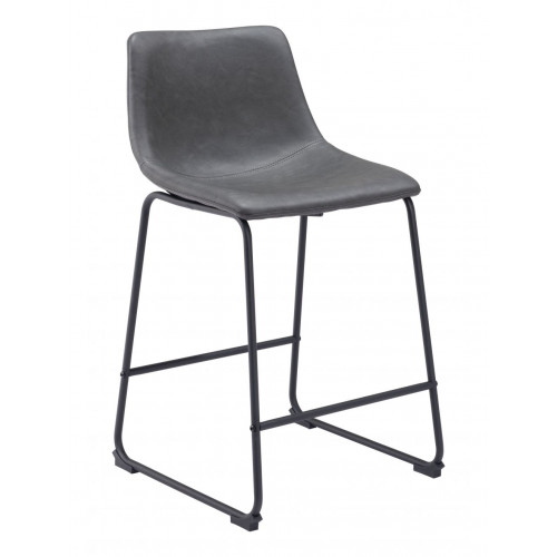 ZUO Smart Counter Chair (Set Of 2) - Charcoal/Matte Black