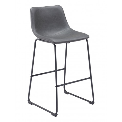 ZUO Smart Bar Chair (Set Of 2) - Charcoal/Matte Black
