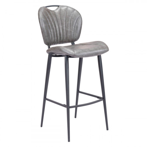 ZUO Terrence Bar Chair - Vintage Gray