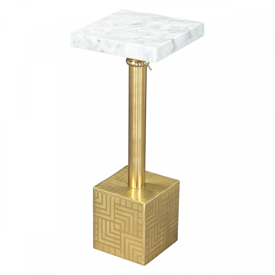 ZUO - Josef Side Table in White/Gold