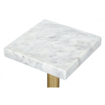 ZUO - Josef Side Table in White/Gold