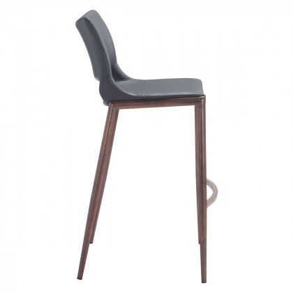 ZUO - Ace Bar Chair in Dark Gray/Brown