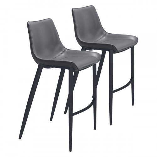 ZUO - Magnus Bar Chair in Dark Gray/Black