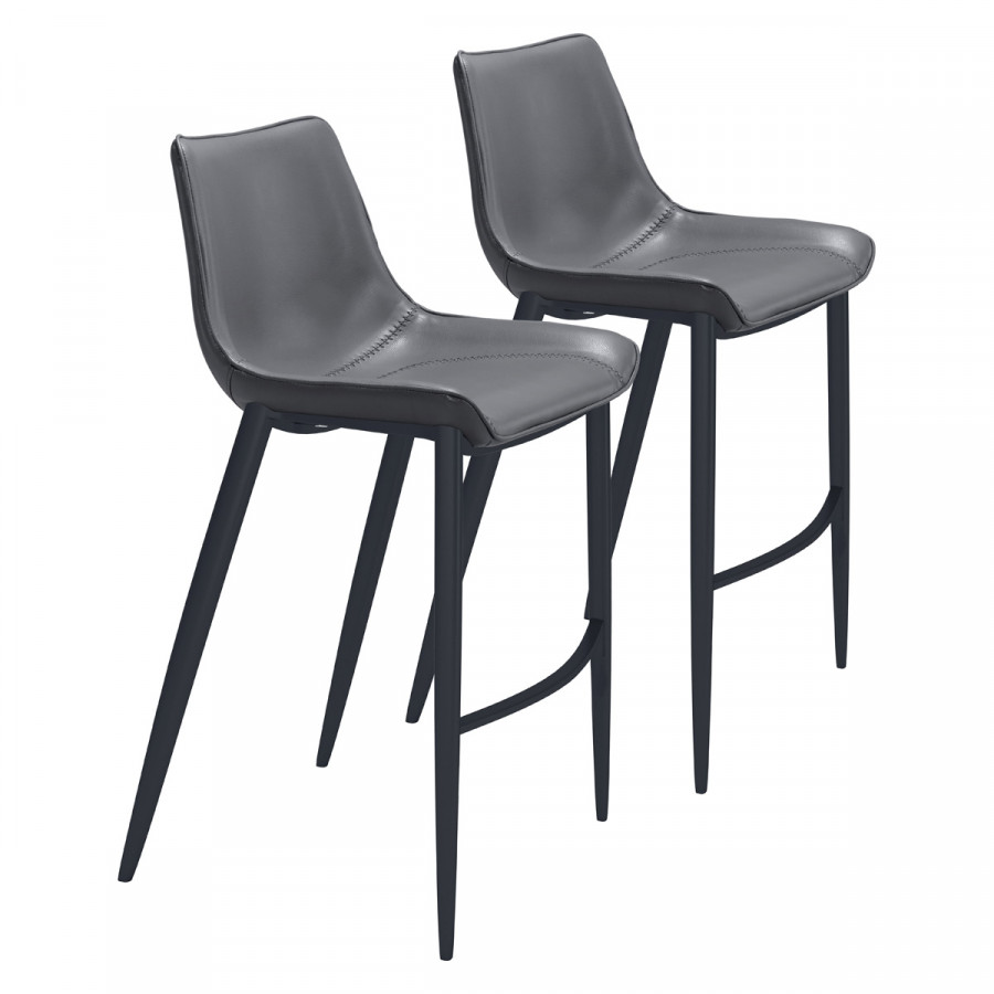 ZUO - Magnus Bar Chair in Dark Gray/Black
