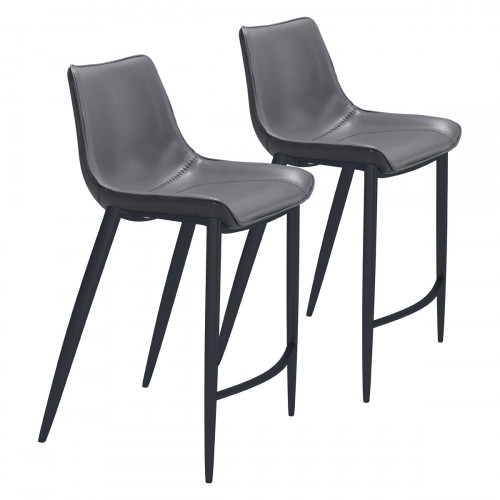 ZUO - Magnus Counter Chair in Dark Gray/Black