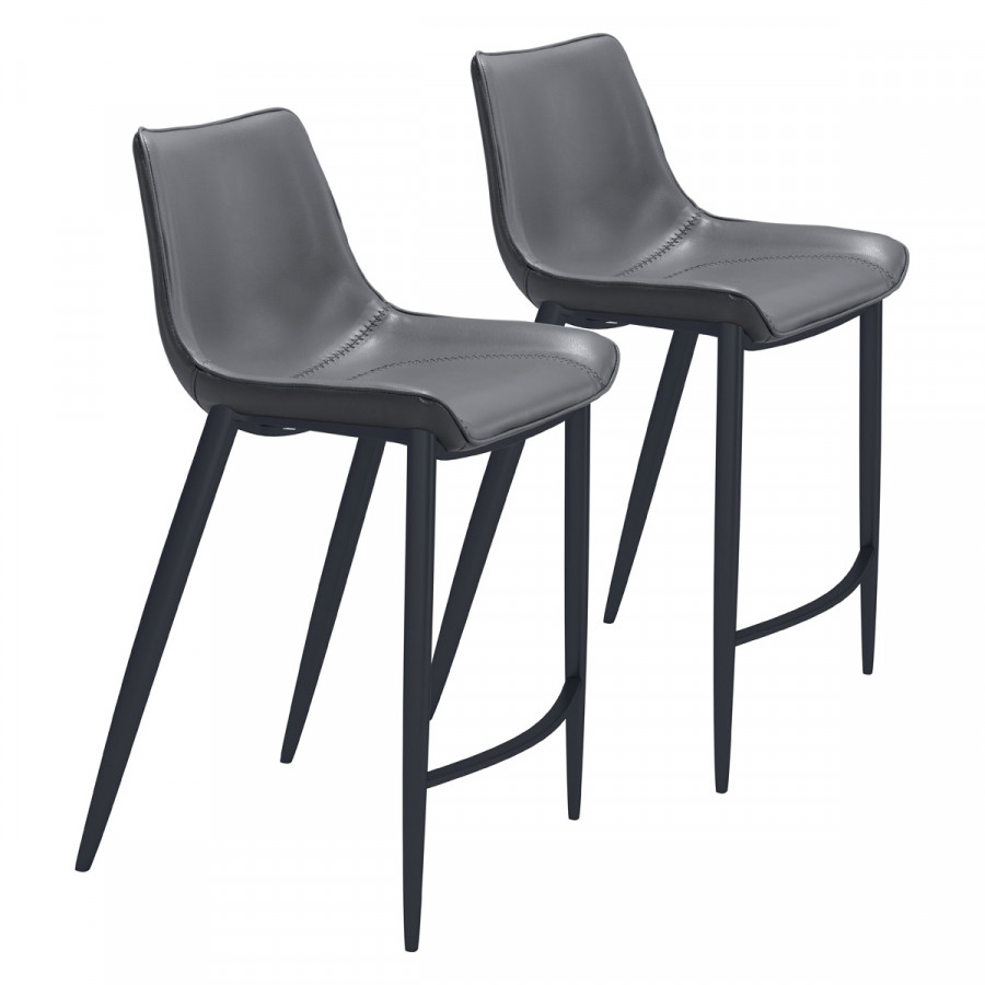 ZUO - Magnus Counter Chair in Dark Gray/Black