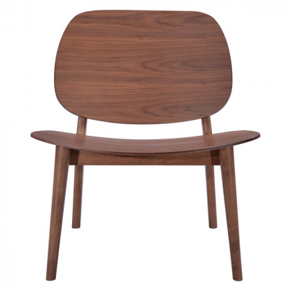 ZUO - Priest Lounge Chair in Walnut
