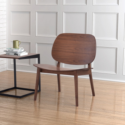 ZUO - Priest Lounge Chair in Walnut