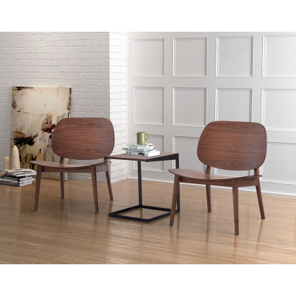ZUO - Priest Lounge Chair in Walnut