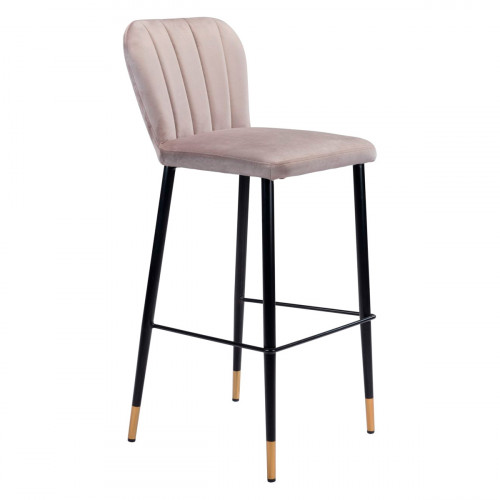 ZUO Manchester Bar Chair - Gray, Set of 2
