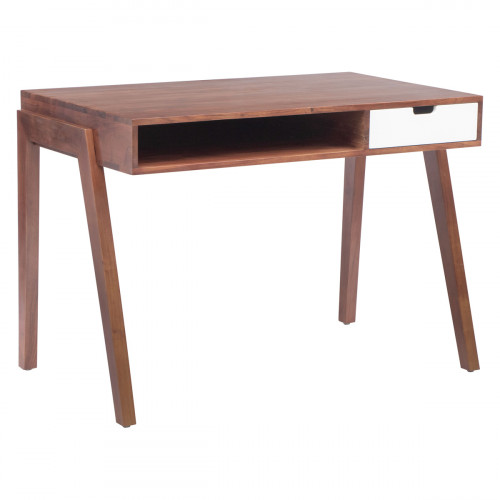 ZUO - Linea Desk in Brown/White