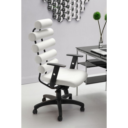 ZUO Unico Office Chair - White/Black