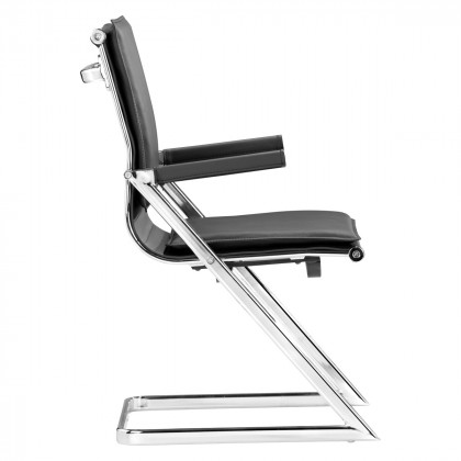 ZUO Lider Plus Conference Chair (Set Of 2) - Black/Silver