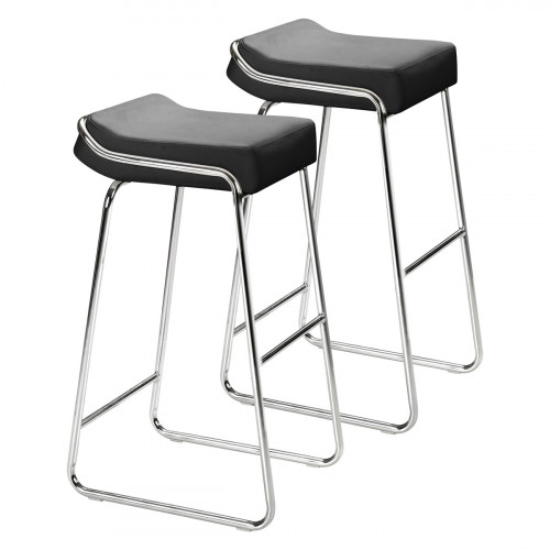 ZUO Wedge Barstool (Set Of 2) - Black/Silver