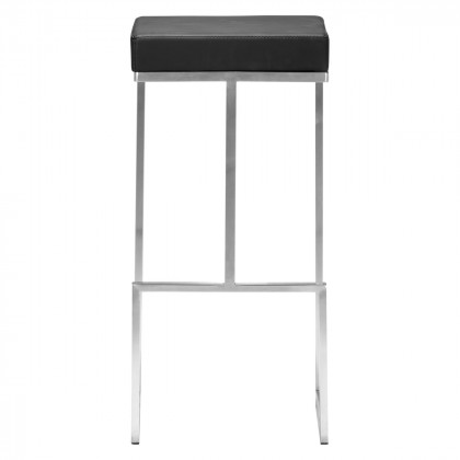 ZUO Darwen Barstool (Set Of 2) - Black/Silver
