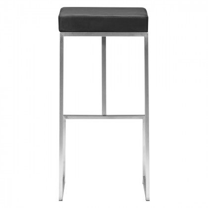 ZUO Darwen Barstool (Set Of 2) - Black/Silver