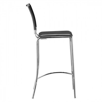 ZUO Soar Bar Chair (Set Of 2) - Black/Silver