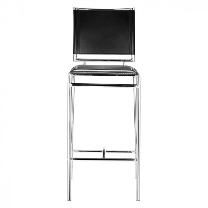 ZUO Soar Bar Chair (Set Of 2) - Black/Silver