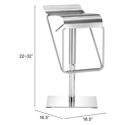 ZUO - Dazzer Barstool in Silver