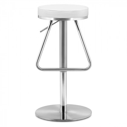 ZUO - Soda Barstool in White/Silver