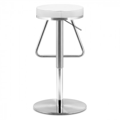 ZUO - Soda Barstool in White/Silver
