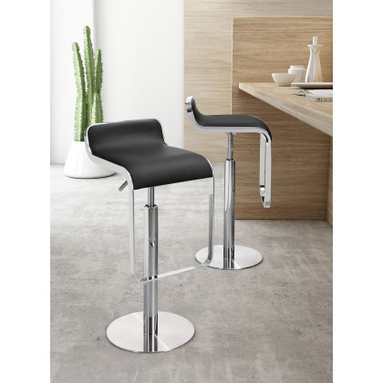 ZUO Equino Barstool - Black/Silver