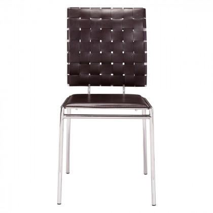 ZUO Criss Cross Dining Chair (Set Of 4) - Espresso/Silver