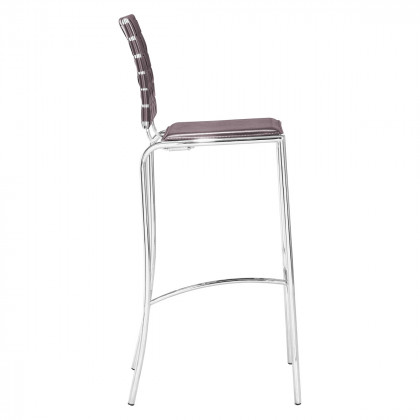 ZUO Criss Cross Bar Chair (Set Of 2) - Espresso/Silver