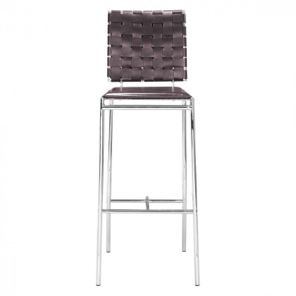 ZUO Criss Cross Bar Chair (Set Of 2) - Espresso/Silver