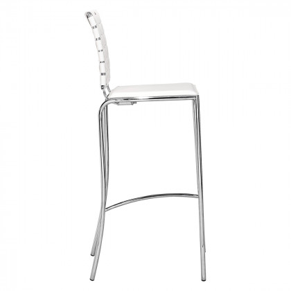ZUO Criss Cross Bar Chair (Set Of 2) - White/Silver