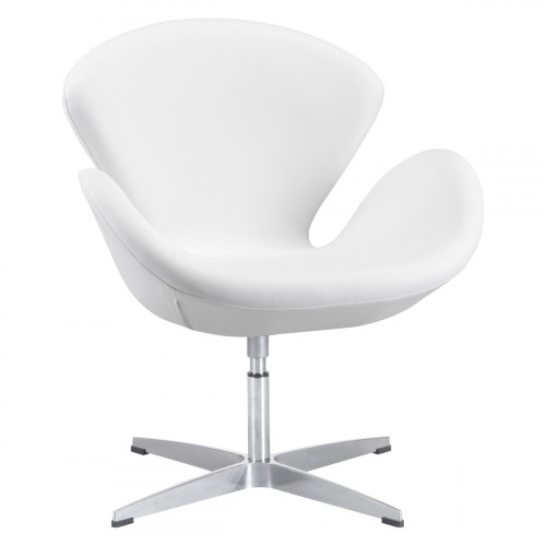 ZUO Pori Occasional Chair - White/Silver