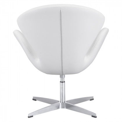 ZUO Pori Occasional Chair - White/Silver