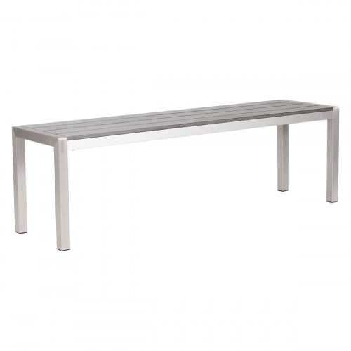 ZUO - Metropolitan Double Bench in Silver/Gray