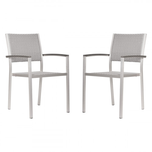 ZUO Metropolitan Arm Chair (Set Of 2) - Silver