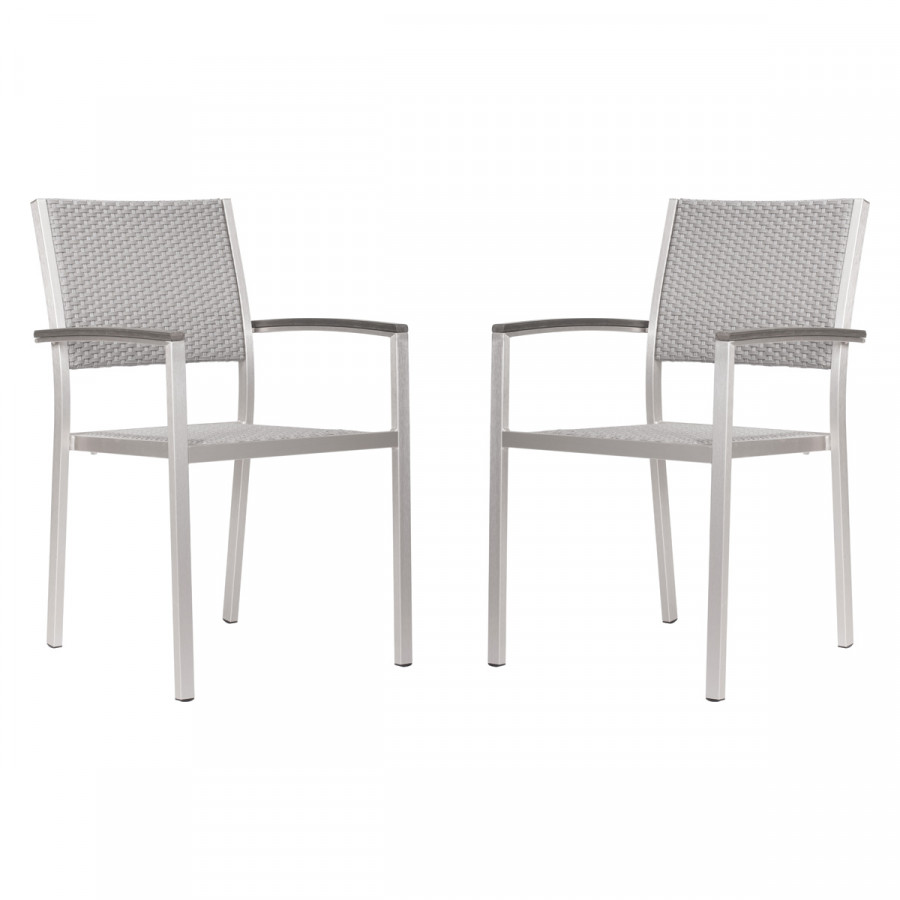 ZUO Metropolitan Arm Chair (Set Of 2) - Silver