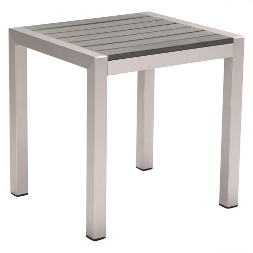 ZUO - Cosmopolitan Side Table in Silver/Light Gray
