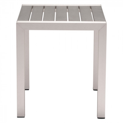 ZUO - Cosmopolitan Side Table in Silver/Light Gray