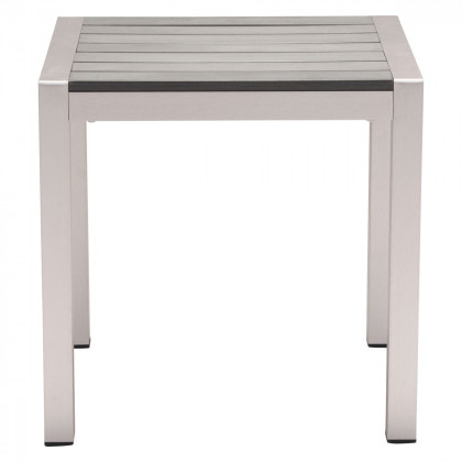 ZUO - Cosmopolitan Side Table in Silver/Light Gray