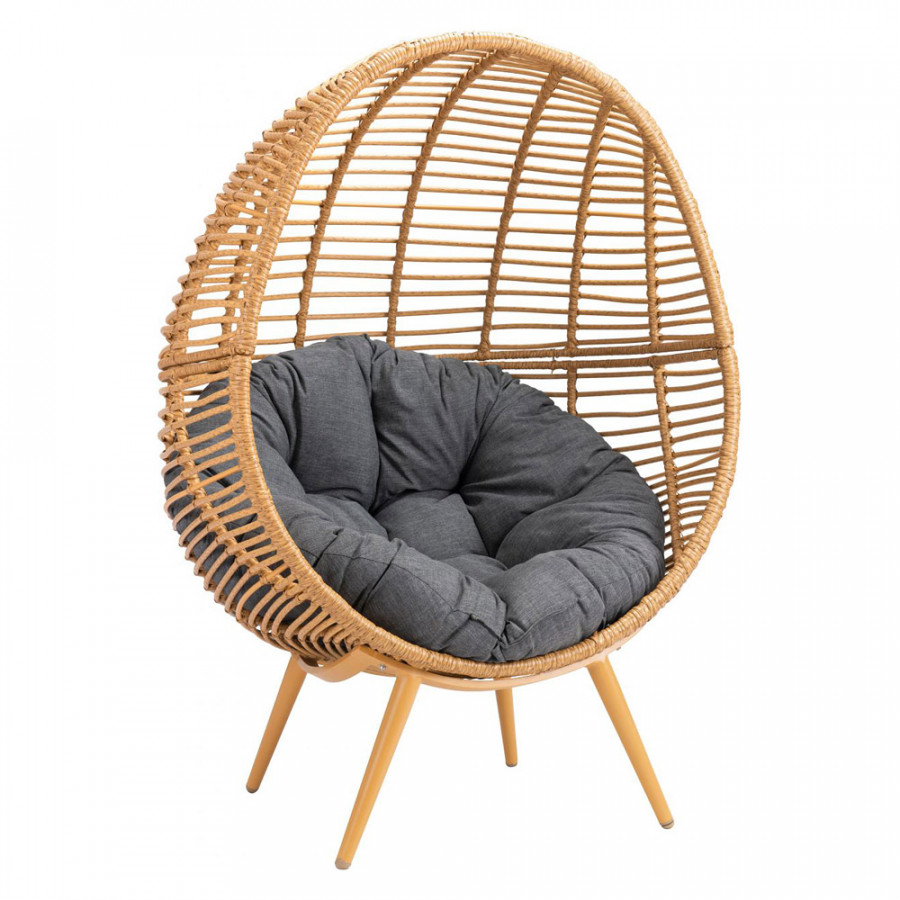 ZUO - Kelley Accent Chair in Gray/Natural/Beige