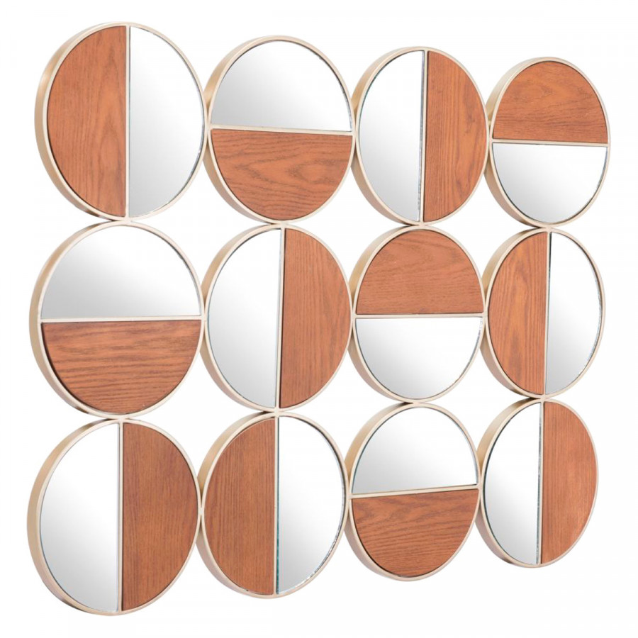 ZUO - Cycle Round Mirror in Gold